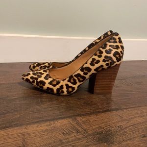 Leopard heels - faux fur.